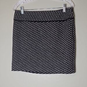 LOFT Black and White Textured Pencil Skirt